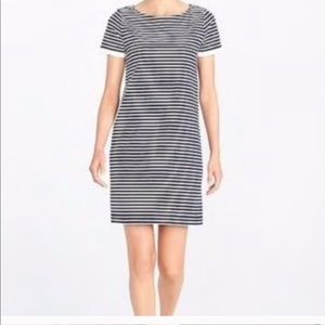 NWT J.Crew Factory striped tshirt dress w/ruffle